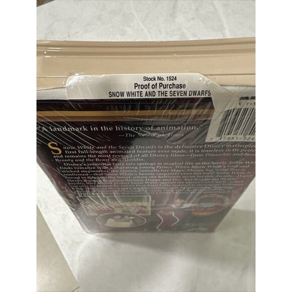 Walt Disney 1994 Masterpiece Collection Snow White VHS tape 1524 Edition Sealed - Picture 7 of 8